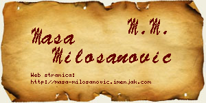 Maša Milošanović vizit kartica